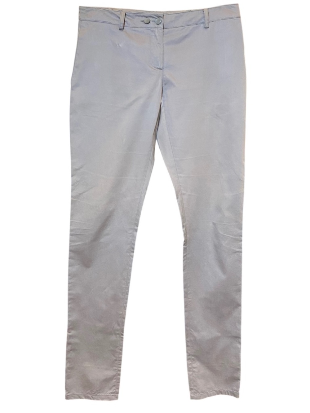 VTG Patrizia Pepe Y2K Silver Grey Sateen Low Rise Pants IT 40 US 4